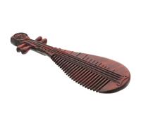 Homoyoyo Vintage Wooden Hair Comb with Fine Teeth Pipa Shaped Scalp Scraping Comb for Women Elegant Retro Style Grooming Accessory Comfortable Massage Tool Unique Creative Gift