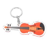Homoyoyo Violin Keychain Key Chain Stylish Acrylic and Iron Versatile Accessory Lightweight for Music Lovers for Bag 3.54x1.38x0.12in Intricate and Detailed Design