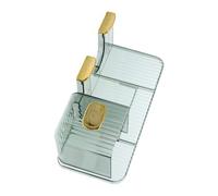 Homoyoyo Wall Mounted Hair Dryer Holder Rack Rust-resistant Hair Dryer Storage Organizer with Self-adhesive Support Space Saving Bathroom Storage Green Wall Hook Box