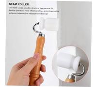 Homoyoyo Wallpaper Seam Roller Hand Pressure Construction Tool Kit with Dual Bearing Pom Wheel for Thick and Non-Woven Wallpapers Wear-Resistant Solid Wood Handle Smooth Operation for