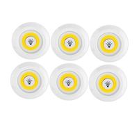 Homoyoyo Wardrobe Light Cabinet Light 6pcs Set 16 Cob LED Beads Abs Material 1w Output Power with Infrared Remote Eye Protection No Glare for Bathroom and Storeroom Suitable for Babies