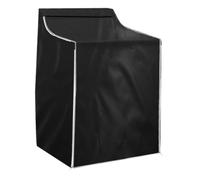 Homoyoyo Washer Dust Cover Black with UV Protection Zipper Access Front Load Automatic Washing Machine Cover for Indoor Outdoor Use Fit Easy Clean Dustproof and Sunscreen Protector