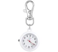Homoyoyo Watch Simple Metal Decor Hang Hook Pocket Watch 1pc, White