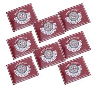 Homoyoyo Waterproof Mahjong Score Card Set 8pcs with Erasable Red Cards Foldable Mahjong Rule Guide for Family Game Night and Tournament Play