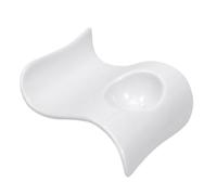 Homoyoyo Wave-Shaped Porcelain Egg Cup Ceramic Egg Holder Practical Lightweight Container for Dining Table 1pcs White Plate