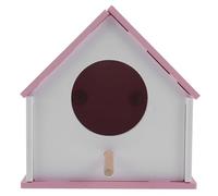 Homoyoyo Weatherproof Pink Bird Nest House for Medium Parrots Outdoor Solid Structure Bird Feeder Suitable for Garden Use