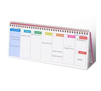 Homoyoyo Weekly Planner Spiral Bound Pink Daily Task Notebook with Coil Binding for Meeting Notes and Time Organisation