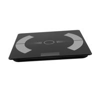 Homoyoyo Weight and Fat Scale for Home Use USB Rechargeable Digital Bathroom Scale 26x26cm in Fan-Shaped Piano Black for Fitness and Health Monitoring