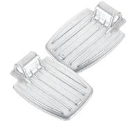 Homoyoyo Wheelchair Footrest Pedal Replacement Metal Footplates with Elevated Design for Stable Support Easy Installation Suitable for Elderly and All Wheelchair Types