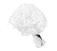Homoyoyo White Long Curly Lawyer Wig for Cosplay Breathable Lightweight Men Wig Comfortable Secure Fit Elegant Halloween Costume Accessory for Adults