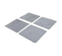 Homoyoyo Winter Pet Pad 4Pcs Gray Long Plush 30X30Cm Soft Warm Mat for Small Pets Cage Bedding and Sleeping Cushion Suitable for Hamsters and Rabbits