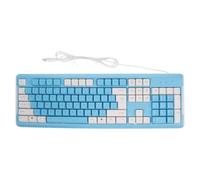 Homoyoyo Wired USB Gaming Keyboard and 26-key Rollover with Multiple Keys Non-conflict Design and Number Pad, Blue Abs Mechanical Keyboard with Floating Keys for Computer Gaming