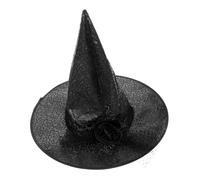 Homoyoyo Witch Hat for Halloween Party Lace Veil Childs Costume Accessory Wizard Dress Adult Boys and Girls Hat
