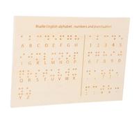 Homoyoyo Wood Braille Board for Blind Teaching Aid for Learning Braille Letters and Numbers Portable Tactile Tool for Visually Impaired for Teaching and Assisting