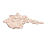 Homoyoyo Wood Carved Onlay Decorative Applique with Grape and Leaf Motif, Hollow Solid Wood Panel for Furniture and Cabinet Trim, European Style Carved Wall Decor for Home Embellishment