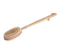 Homoyoyo Wood Long Handle Double-Sided Bath Body Scrubber Brush for Back Exfoliation and Cleansing, Natural Wood Material Back Scraper Suitable for Shower and Bath Use