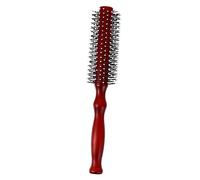 Homoyoyo Wood Round Hair Brush Medium Wooden Handle Scalp Massaging Styling Comb for Voluminous Bangs and Curly Hair at Home