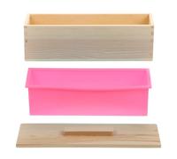 Homoyoyo Wood Soap Mold Box for DIY Soap Making Reusable Synthetic Material Mold Strong Stability Convenient Design for Teens