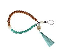 Homoyoyo Wooden Beaded Phone Lanyard Bodhi Seed Tassel Non Slip Wrist Strap Mobile Phone Hanging Rope for Outdoor Activities and Everyday Carry