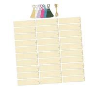 Homoyoyo Wooden Blank Bookmarks with Colorful Tassels DIY Hand Painted Graffiti Page Markers for Readers Students and Craft Lovers Unfinished Rectangular Wood Tags for Decoration