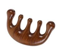 Homoyoyo Wooden Body Massage Comb with Unique Five Tooth Design for Head and Neck Meridian Circulation Creative Shaped Massager Tool for Family and Travel Use