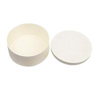 Homoyoyo Wooden Candy Box with Lid Round Natural Paulownia Wood Storage Box 16.5X5.5Cm Small Unfinished for Wedding Favors and Candy Packaging