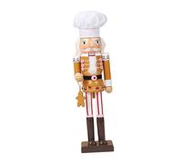Homoyoyo Wooden Chef Nutcracker Ornament for Christmas Table Decoration Desktop Nutcracker Figure Festive Xmas Party Supplies Lovely
