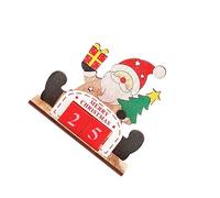 Homoyoyo Wooden Christmas Countdown Blocks with Santa Design - Reusable Advent Calendar for - Festive Table Decoration for Winter Celebrations Perfect for The Holiday Season
