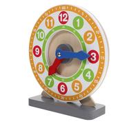 Homoyoyo Wooden Educational Teaching Clock for Large Learning Clock for Time Cognition and Math Early Development Sturdy Wooden Time Teaching Model