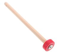 Homoyoyo Wooden Gong Mallet with Rubber Tip, Medium-sized Square round Head Percussion Stick with Hogwood Handle, Sturdy Chinese Style Hammer for Band and Hand Drum Music Accessories