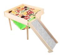 Homoyoyo Wooden Hanging Guinea Pig Hammock Hideout with Ladder, Delicate Small Animal Hammock Bed for Hamsters and Chinchillas, Comfortable Warm Mini Rat Cage Accessory for Small Pets