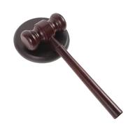 Homoyoyo Wooden Judge Gavel with Sound Block Solid Wood Auction Hammer for Lawyers Judges Students Practical Handheld Courtroom Mallet