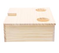 Homoyoyo Wooden Maze Villa Hamster Hideout Multi Compartment Hamster House for Small Pets