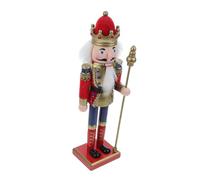 Homoyoyo Wooden Nutcracker Soldier Decoration Detailed Handcrafted Nutcracker Puppet Figurine Versatile Holiday Ornament for Mantels Trees and Shelves Charming Christmas Decor Gift