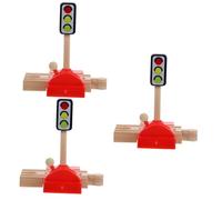 Homoyoyo Wooden Train Track Accessories Set - Railway Crossing Signal and Building Blocks for - Perfect for Creative Play and Imaginative Adventures