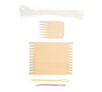 Homoyoyo Wooden Weaving Loom Board with Big Eye Knitting Needles, Easy Threading Handcraft Tool for Sturdy Weaving and Hand-Knitting, Suitable for DIY Crafting Projects