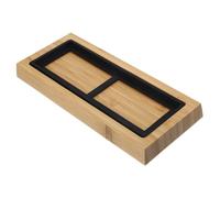 Homoyoyo Wooden Whetstone Base with Silicone Non-Slip Holder, Smooth Surface Stone Sharpener Stand for Home Kitchen Knife Sharpening