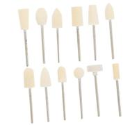 Homoyoyo Wool Nail Drill Bits Set 12pcs Electric Manicure File Bits Polishing Grinding Head for Nail Art Home and Salon Use