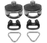 Homoyoyo Wrist Strap Fixing Screw Triangle Strap Hook Fixing Screw for Dslr Camera Portable Widely Compatible Black Stainless Steel Abs Rubber Washer Accessory Kit