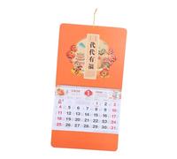Homoyoyo Year of Horse Wall Hanging Calendar Chinese Lunar Year Decorations Feng Shui Planner Scroll Style Space-saving Home Office Artful Design for Fortune