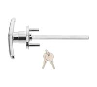 Homoyoyo Zinc Alloy T-Handle Lock with Keys for Garage Shed Camper and Truck Caps Ergonomic Grip Corrosion Resistant Smooth Linkage Mechanism Easy Quick Installation Door Release Lock Kit