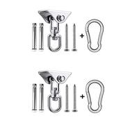 HOMPER Heavy Duty Swing Hangers 450KG Capacity 304 Stainless Steel 2 Sets | Hammock Chair Hanging Kit Suspension Hooks with Bolt for Hanging Garden Furniture Supplies Yoga Hammock Chair Sandbag