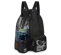 HOMPER Swim Bag Mesh Drawstring Backpack with Wet Pocket for Swimming, Gym, Sport Gear