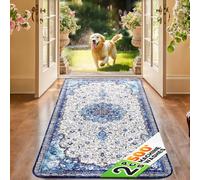 Hompet Reusable Pee Pads for Dogs, Non-Slip Washable Potty Pads for Floor 28.5x60 Inch Blue 2Pack