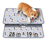 Hompet Washable Pee Pads for Dogs, 28"x19", 2-Pack Thick Heavy Absorbency Reusable Pee Pads Prevent Leakage Non-Slip, Pet Training Pads for Puppy Playpen, Crate, Potty, Floor, Bed, Sofa