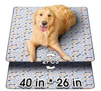 Hompet Washable Pee Pads for Dogs, 40"x26", 2-Pack Thick Heavy Absorbency Reusable Pee Pads Prevent Leakage Non-Slip, Pet Training Pads for Puppy Playpen, Crate, Potty, Floor, Bed, Sofa