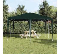 Hompiper Party Tent Green 400 x 400 x 266 cm Polyethylene and Steel Camping tent, suitable for outdoor camping and hiking ZSSAB-UK42003424UK