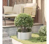 Hompiper Planter Ring Silver 40 x 40 x 20 cm Galvanised Steel Suitable for planting flowers and herbaceous plants ZSSAB-UK873616UK