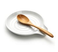 Homquen Spoon Rest, Spoon Holder for Stove Top, Plastic Kitchen Spoon Rest for Kitchen Counter, Spatula Holder, Kitchen Gadget Holder for Ladles, Tongs, Cooking Spatula, 15x13cm (White)