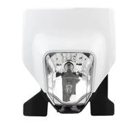 HOMRMBUBP For FC FE TC TE 125 300 300i 250 450 700 Headlamp Motorcycle Headlight Light Wick Halogen Lamp Accessories Pit Dirt Bike Motorcycle Front Headlight(White)